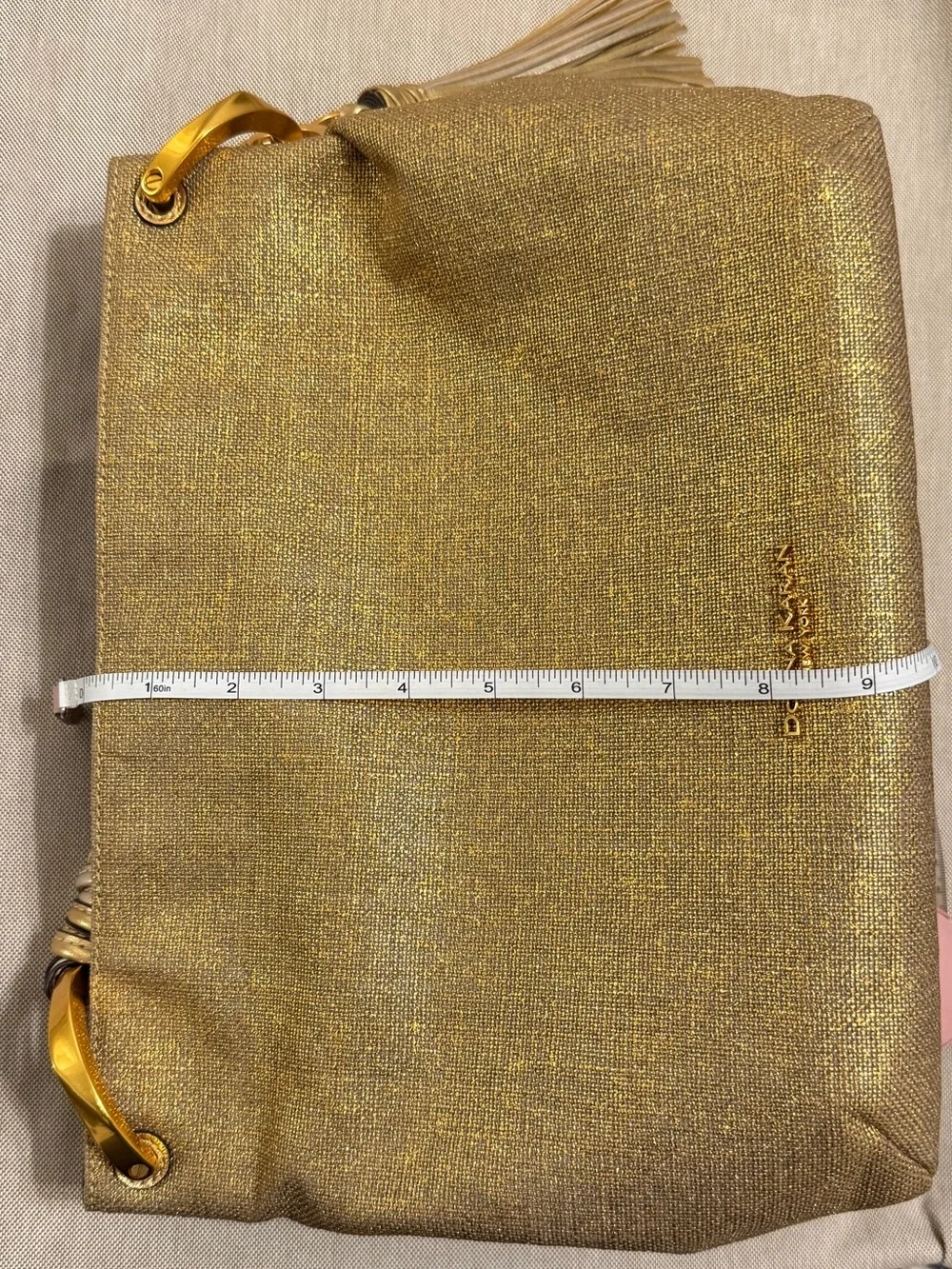🦋 Donna Karan| Glenwood Small Gold Metallic Shoulder Bag NWOT (includes dustbag)